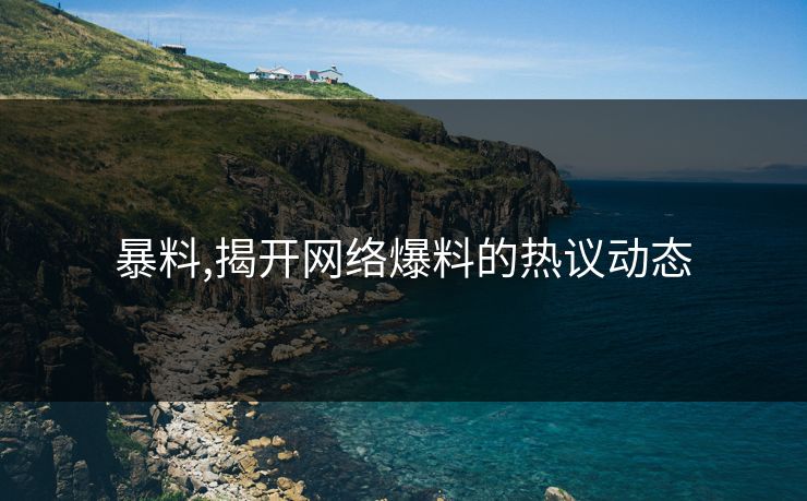 暴料,揭开网络爆料的热议动态