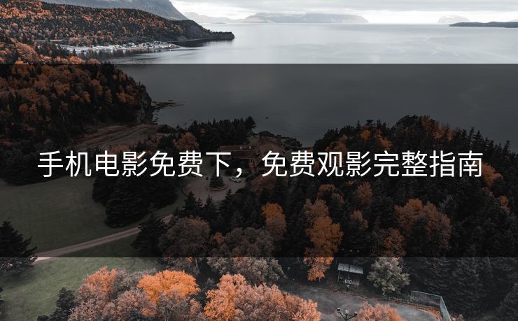 手机电影免费下，免费观影完整指南